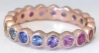 Rainbow Sapphire Ring in Rose Gold