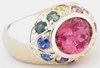 Pink Tourmaline Sapphire Rings