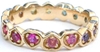 Heart Rainbow Sapphire Rings
