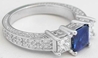 Sapphire Ring with carved band