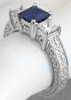 Princess Cut Diamond and Sapphire Ring