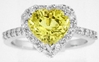 Heart Yellow Sapphire Rings