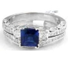 Sapphire Ring Engagement Set