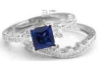Antique Style Blue Sapphire Engagement Rings