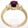Vintage Magenta Sapphire Rings