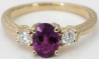 Natural yellow sapphire ring in 14k yellow gold
