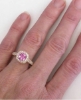 Pink Sapphire and Diamond Engagement Ring Rose Gold