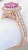 Pink Sapphire and Diamond Engagement Ring Rose Gold