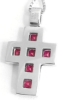 Back View of Natural Ruby Cross