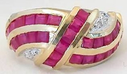 Solid 14k Yellow Gold Natural Ruby Ring for Every Day Wear for sale