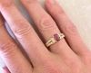 Yellow Gold Burmese Ruby Oval Ring