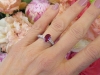 Burmese Ruby and Diamond Ring in 14k white gold