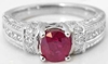 Burmese Ruby and Diamond Ring in 14k