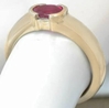 Semi Bezel Set Ruby Ring in 14k