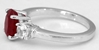 Ruby and White Sapphire Ring in White Gold