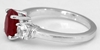 Ruby and White Sapphire Ring in White Gold