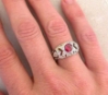 One of a Kind Ruby Ring Deco Style