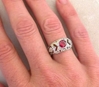 One of a Kind Ruby Ring Deco Style
