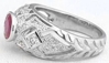 Art Deco Style Ruby Diamond Ring