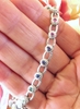 Women's natural round rainbow sapphire bracelet with bezel set sapphires set in solid 14k white gold. 7 inch.
