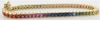 Multicolor Sapphire Bracelet in yellow gold