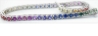 Round Rainbow Sapphire Bracelets
