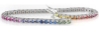 Rainbow Sapphire Tennis Bracelet