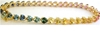 Heart Cut Natural Rainbow Sapphire Tennis Bracelet in solid 14k yellow gold