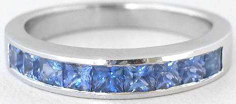 Princess Cut Sapphire Wedding Ring