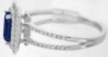 Diamond Halo Setting with Blue Sapphire