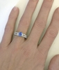 Hand View of Oval Sapphire Rings in 14k