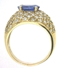 Gold Sapphire Pave Diamond Ring