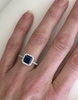 Beautiful Sapphire Ring on the hand