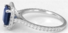 1.97 ctw Princess Cut Sapphire and Diamond Ring in 14k white gold - SSR-5919