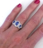2.36 ctw Ceylon Sapphire and Diamond Ring in 14k white gold - SSR-5943