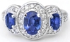 Blue Sapphire Ring in 14k white gold