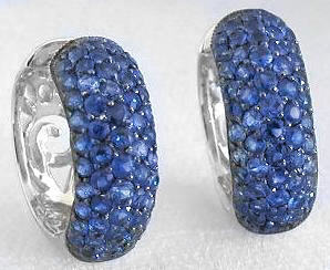 Pave Sapphire Earrings