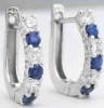 Natural sapphire ring in 14k white gold