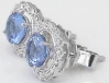 2.18 ctw Ceylon Sapphire and Diamond Earrings in 14k white gold - SSE-5059