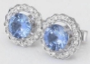 Ceylon Sapphire Diamond Earrings