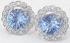 Natural sapphire ring in 14k white gold