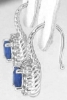 Sapphire and Diamond Earrings in White Gold