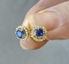 Natural blue sapphire ring in 14k yellow gold