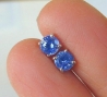 1.61 ctw Ceylon Blue Sapphire and Diamond Earrings in 14k white gold - SSE-5115