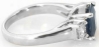 All Sapphire Wedding Ring - Natural Princess Blue Sapphire and Princess White Sapphire Engagement Ring in solid 14k white gold for sale