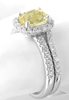 Non Enhanced Unheated Yellow Sapphire Engagment Ring and Band Set - White Gold
