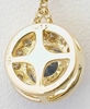 Real Round Blue Sapphire Pendant in gold