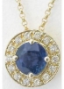 Natural blue sapphire ring in 14k yellow gold