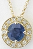 Sapphire Diamond Pendants