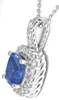 Blue Sapphire Diamond Pendants